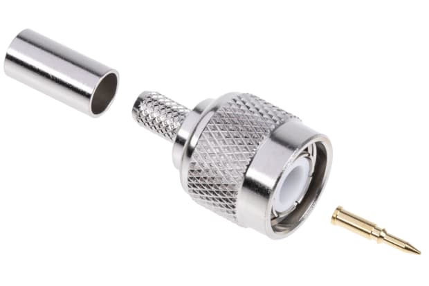 RS PRO, Plug Cable Mount TNC Connector, 50Ω, Crimp, Solder Termination, Straight Body