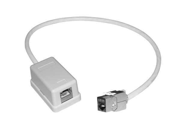 RS PRO RJ45延长器, 2端口, Cat6a网络, 带屏蔽